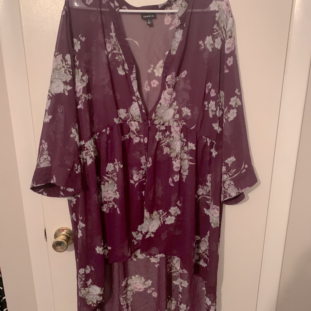 torrid floral hi low top nwot 3x